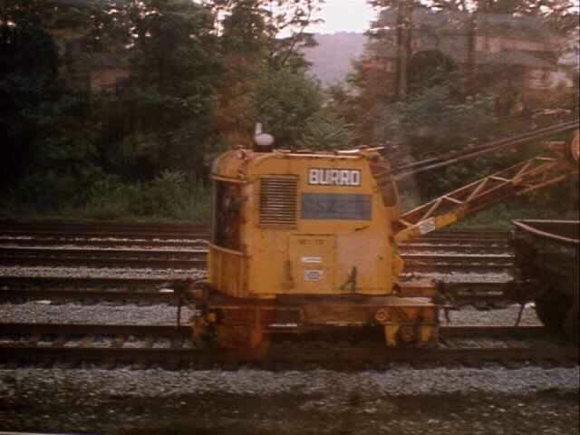 Photo of Burro crane in CSX Cumberland, MD yards along main.